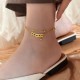 Copper Coins Wealth Titanium Steel Anklet Copper Coins Wealth Titanium Steel Anklet