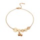 Copper Coins Bell Charm Titanium Steel Anklet Copper Coins Bell Charm Titanium Steel Anklet