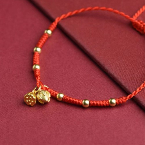 Lotus Pod Luck String Rope Anklet