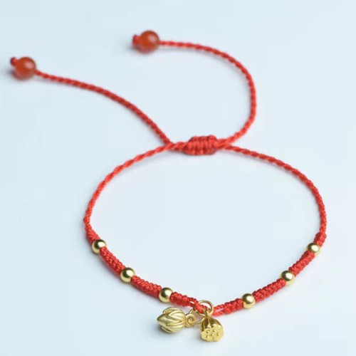 Lotus Pod Luck String Rope Anklet