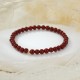 925 Sterling Silver Cinnabar Beads Blessing Anklet