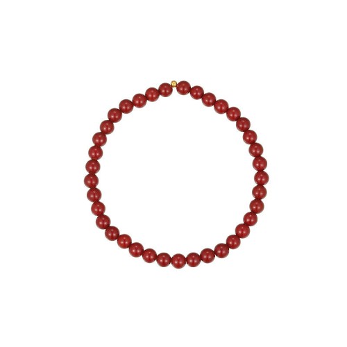 925 Sterling Silver Cinnabar Beads Blessing Anklet