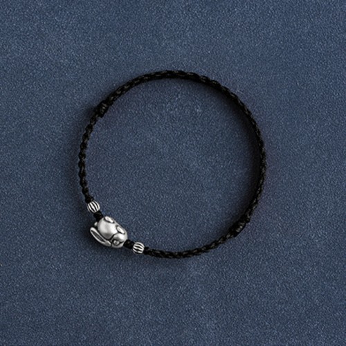 Handmade 999 Sterling Silver Rabbit Luck Bracelet Anklet