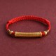 Handmade Alloy Heart Sutra Protection Strength Bracelet Anklet