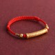 Handmade Alloy Heart Sutra Protection Strength Bracelet Anklet
