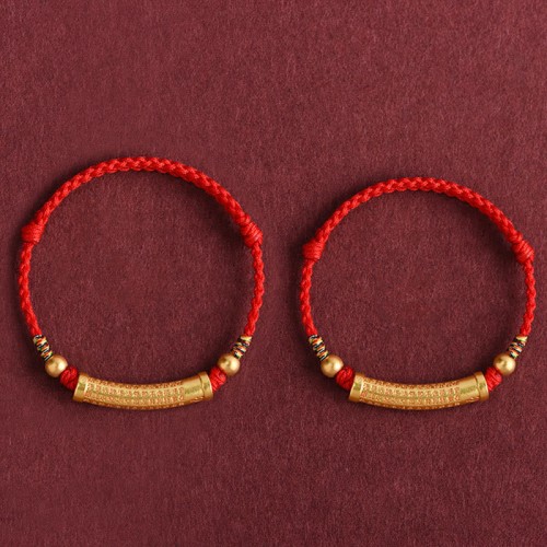 Handmade Alloy Heart Sutra Protection Strength Bracelet Anklet