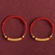 Handmade Alloy Heart Sutra Protection Strength Bracelet Anklet