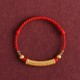 Handmade Alloy Heart Sutra Protection Strength Bracelet Anklet