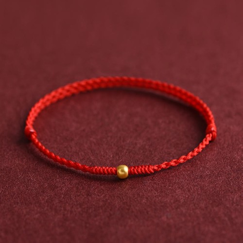 999 Gold Mini Bead Strength Braided Rope Anklet