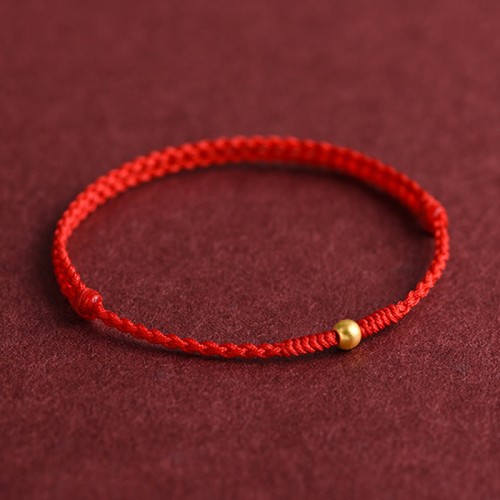 999 Gold Mini Bead Strength Braided Rope Anklet