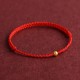 999 Gold Mini Bead Strength Braided Rope Anklet