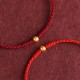 999 Gold Mini Bead Strength Braided Rope Anklet