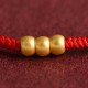 999 Gold Mini Three Beads Design Luck Bracelet Anklet 999 Gold Mini Three Beads Design Luck Bracelet Anklet