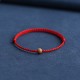 Natural Peach Wood Bead Ward Off Evil Spirits Bracelet Anklet