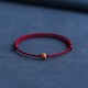Natural Peach Wood Bead Ward Off Evil Spirits Bracelet Anklet