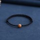 Natural Peach Wood Bead Ward Off Evil Spirits Bracelet Anklet