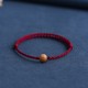 Natural Peach Wood Bead Ward Off Evil Spirits Bracelet Anklet