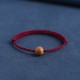 Natural Peach Wood Bead Ward Off Evil Spirits Bracelet Anklet
