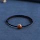 Natural Peach Wood Bead Ward Off Evil Spirits Bracelet Anklet