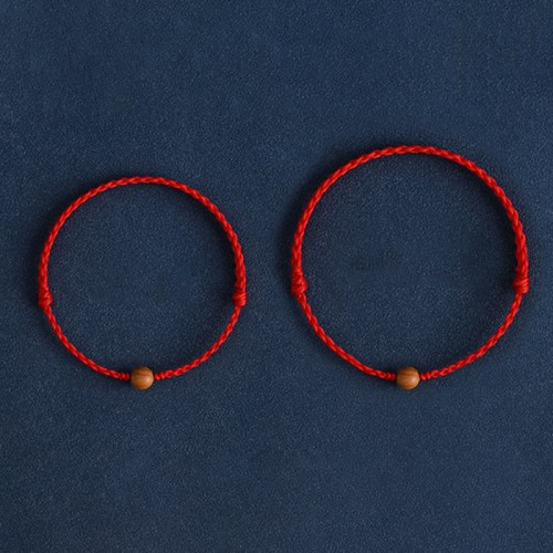 Natural Peach Wood Bead Ward Off Evil Spirits Bracelet Anklet