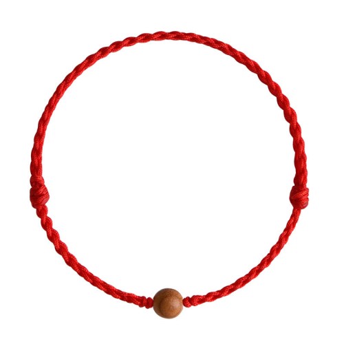 Natural Peach Wood Bead Ward Off Evil Spirits Bracelet Anklet