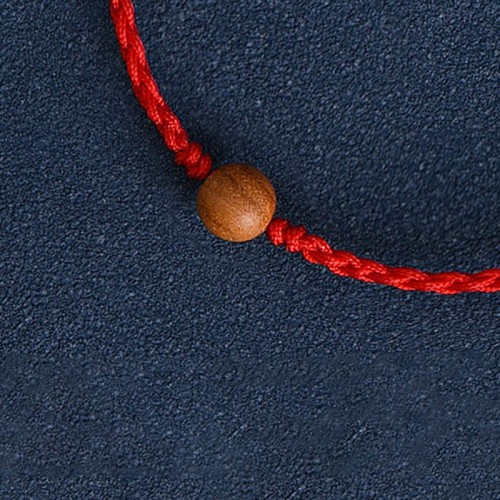 Natural Peach Wood Bead Ward Off Evil Spirits Bracelet Anklet