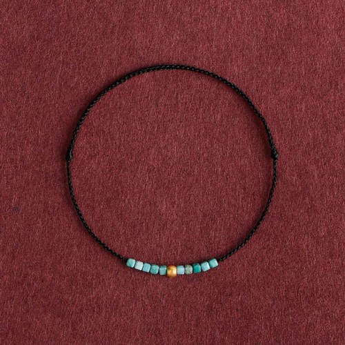 999 Gold Beads Turquoise Protection Bracelet Anklet