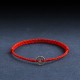 925 Sterling Silver Five Emperor Coins Red String Bracelet Anklet