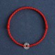 925 Sterling Silver Five Emperor Coins Red String Bracelet Anklet