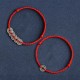 925 Sterling Silver Five Emperor Coins Red String Bracelet Anklet
