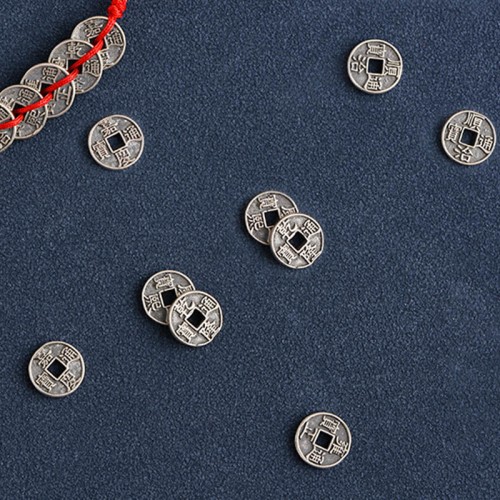 925 Sterling Silver Five Emperor Coins Red String Bracelet Anklet