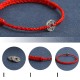 925 Sterling Silver Five Emperor Coins Red String Bracelet Anklet
