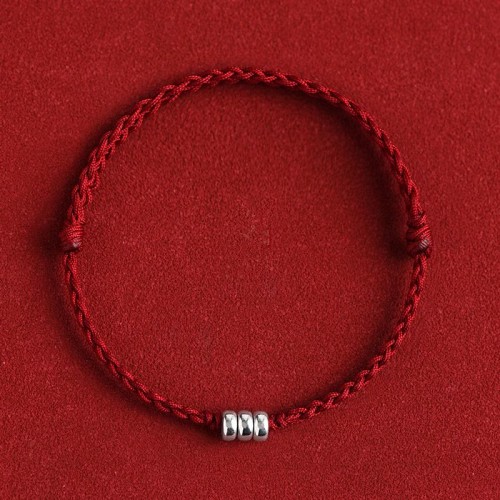 925 Sterling Silver Beads Protection Luck Bracelet Anklet