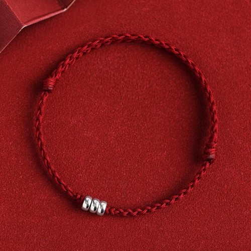 925 Sterling Silver Beads Protection Luck Bracelet Anklet