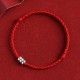 925 Sterling Silver Beads Protection Luck Bracelet Anklet