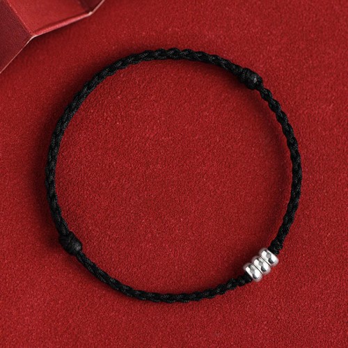 925 Sterling Silver Beads Protection Luck Bracelet Anklet