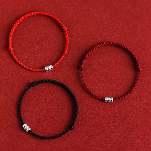 925 Sterling Silver Beads Protection Luck Bracelet Anklet