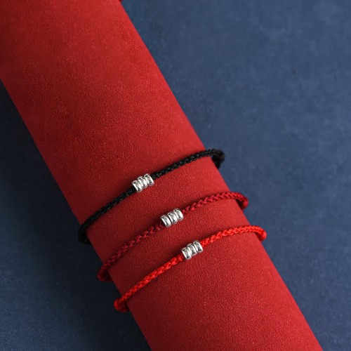 925 Sterling Silver Beads Protection Luck Bracelet Anklet