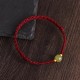 Natural Hetian Jade Gold Beads Protection Luck Bracelet Anklet