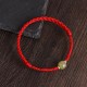 Natural Hetian Jade Gold Beads Protection Luck Bracelet Anklet