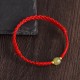 Natural Hetian Jade Gold Beads Protection Luck Bracelet Anklet