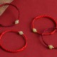 Natural Hetian Jade Gold Beads Protection Luck Bracelet Anklet