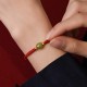 Natural Hetian Jade Gold Beads Protection Luck Bracelet Anklet