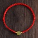 Natural Hetian Jade Gold Beads Protection Luck Bracelet Anklet