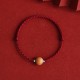 Natural Peach Wood Bead Luck Bracelet Anklet Natural Peach Wood Bead Luck Bracelet Anklet