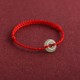 Natural Hetian Jade Peace Buckle Protection Bracelet Anklet