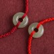 Natural Hetian Jade Peace Buckle Protection Bracelet Anklet