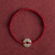 Natural Hetian Jade Peace Buckle Protection Bracelet Anklet