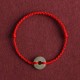 Natural Hetian Jade Peace Buckle Protection Bracelet Anklet