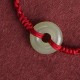 Natural Hetian Jade Peace Buckle Protection Bracelet Anklet